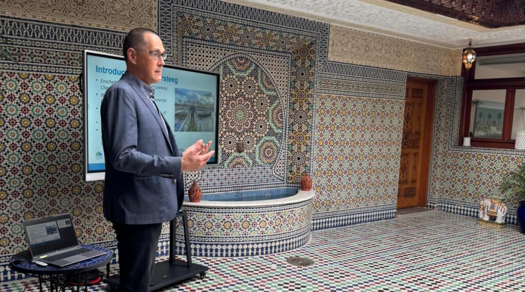 Paul Versteeg (Hoogheemraadschap van Rijnland) during the opening sessions of the tailor-made training programme on digitalisation and water management in Rabat.